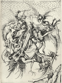 マルテイン・ションガウアーの聖アントニウスの誘惑1471~1475.jpg